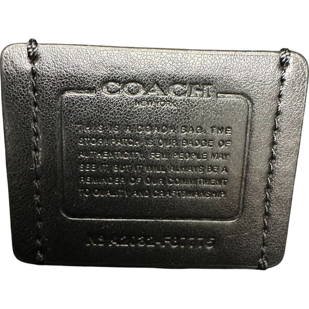 Coach Ava Leather Chain Tote Bag in Black with Gold Hardware - Picture 12 of 16